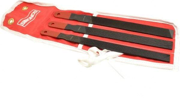 Simonds File - 3 Piece American Pattern File Set - 8", 10" Long, Bastard Coarseness, Paddle Handle, Set Includes Mill - Top Tool & Supply