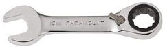 Paramount - 15mm 12 Point Combination Wrench - 15° Head Angle, 4-33/64" OAL, Chrome Vanadium Steel, Polished Finish - Top Tool & Supply