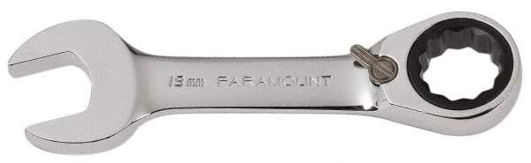 Paramount - 19mm 12 Point Combination Wrench - 15° Head Angle, 5-15/32" OAL, Chrome Vanadium Steel, Polished Finish - Top Tool & Supply