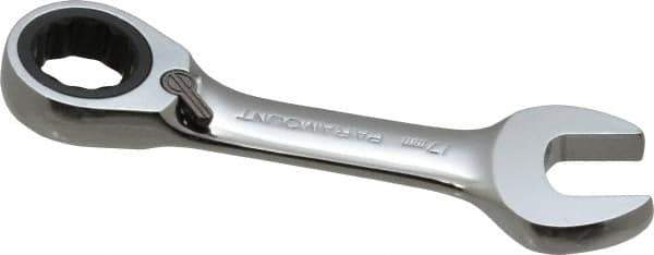 Paramount - 17mm 12 Point Combination Wrench - 15° Head Angle, 5" OAL, Chrome Vanadium Steel, Polished Finish - Top Tool & Supply