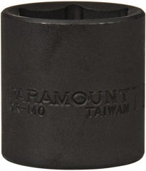 Paramount - 3/8" Drive 7/8" Standard Impact Socket - 6 Points, 1" OAL - Top Tool & Supply