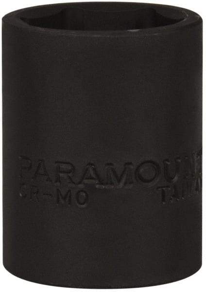 Paramount - 1/2" Drive 21mm Standard Impact Socket - 6 Points, 1-5/8" OAL - Top Tool & Supply