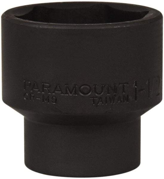 Paramount - 1/2" Drive 1-1/2" Standard Impact Socket - 6 Points, 2" OAL - Top Tool & Supply