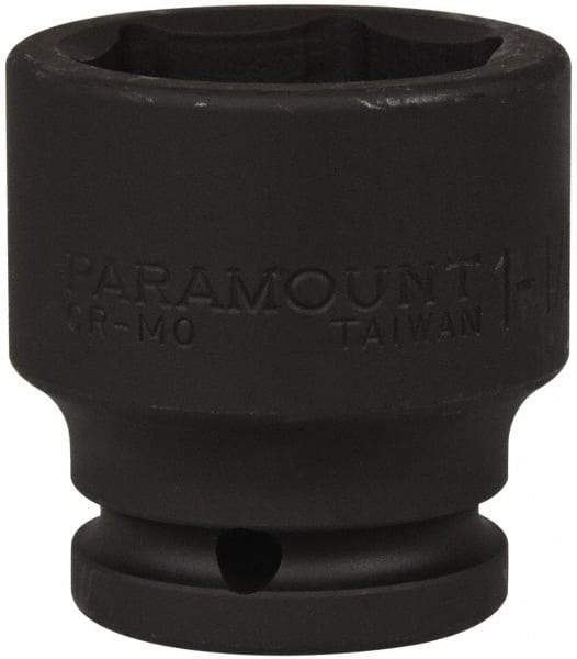 Paramount - 3/4" Drive 1-1/2" Standard Impact Socket - 6 Points, 2-1/4" OAL - Top Tool & Supply