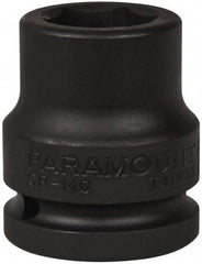 Paramount - 3/4" Drive 22mm Standard Impact Socket - 6 Points, 2" OAL - Top Tool & Supply