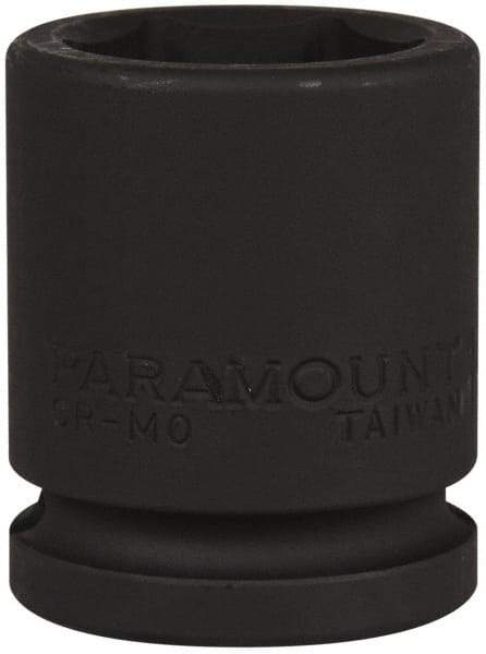 Paramount - 3/4" Drive 1-1/8" Standard Impact Socket - 6 Points, 2-3/32" OAL - Top Tool & Supply