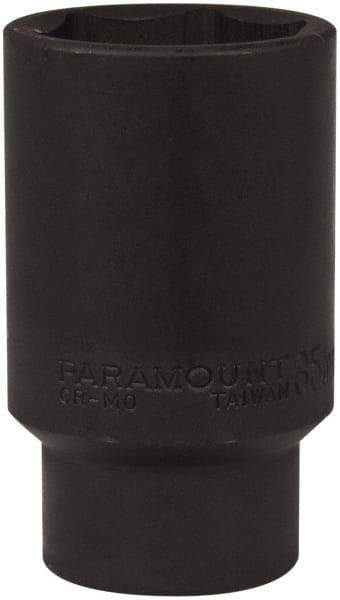 Paramount - 1/2" Drive 35mm Deep Impact Socket - 6 Points, 3-1/2" OAL - Top Tool & Supply