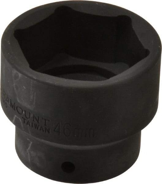 Paramount - 1/2" Drive 46mm Standard Impact Socket - 6 Points, 2-7/16" OAL - Top Tool & Supply