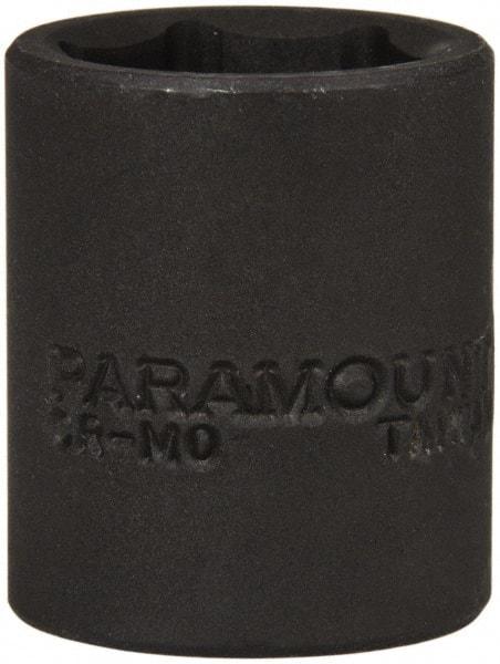 Paramount - 3/8" Drive 17mm Standard Impact Socket - 6 Points, 1" OAL - Top Tool & Supply