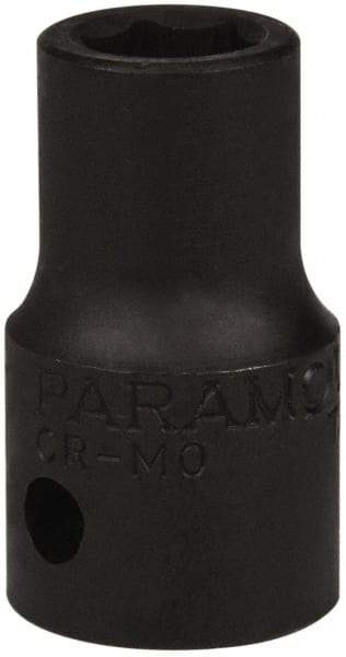 Paramount - 1/2" Drive 10mm Standard Impact Socket - 6 Points, 1-1/2" OAL - Top Tool & Supply