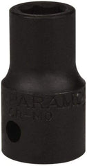 Paramount - 1/2" Drive 10mm Standard Impact Socket - 6 Points, 1-1/2" OAL - Top Tool & Supply