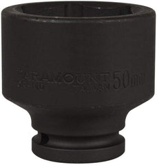 Paramount - 3/4" Drive 50mm Standard Impact Socket - 6 Points, 2-11/16" OAL - Top Tool & Supply