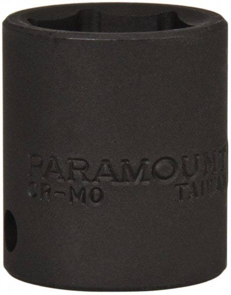 Paramount - 3/8" Drive 11/16" Standard Impact Socket - 6 Points, 1" OAL - Top Tool & Supply