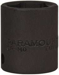 Paramount - 3/8" Drive 11/16" Standard Impact Socket - 6 Points, 1" OAL - Top Tool & Supply