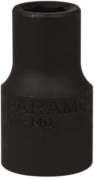 Paramount - 1/2" Drive 3/8" Standard Impact Socket - 6 Points, 1-1/2" OAL - Top Tool & Supply