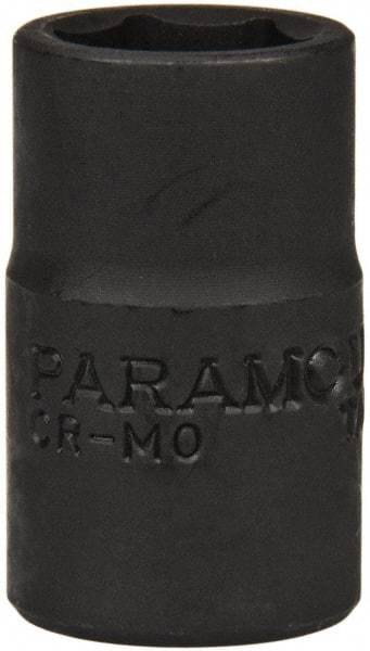 Paramount - 3/8" Drive 7/16" Standard Impact Socket - 6 Points, 1" OAL - Top Tool & Supply