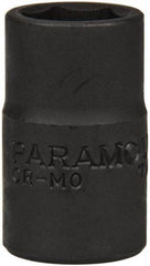 Paramount - 3/8" Drive 7/16" Standard Impact Socket - 6 Points, 1" OAL - Top Tool & Supply