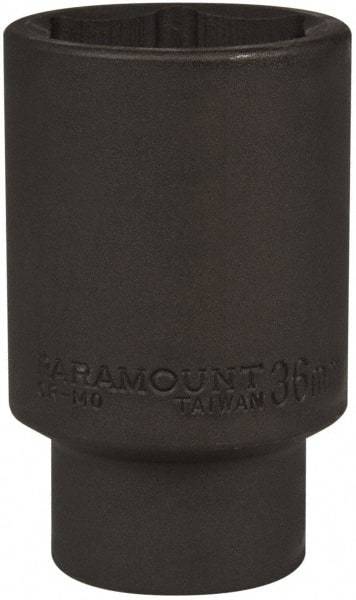 Paramount - 1/2" Drive 36mm Deep Impact Socket - 6 Points, 3-1/2" OAL - Top Tool & Supply