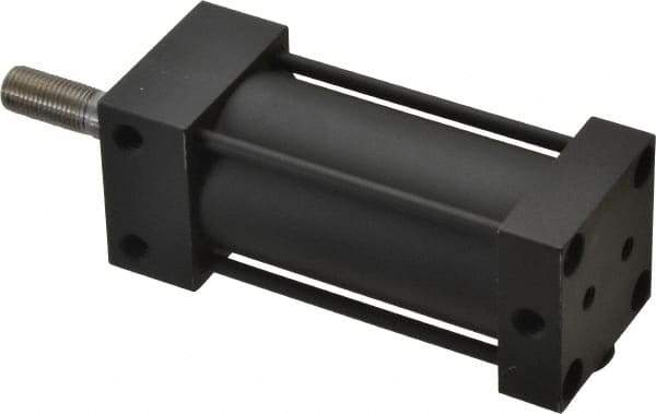 Parker - 2" Stroke x 1-1/4" Bore Double Acting Air Cylinder - 1/8 Port, 3/8-24 Rod Thread, 200 Max psi, -10 to 165°F - Top Tool & Supply