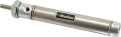 Parker - 2" Stroke x 9/16" Bore Double Acting Air Cylinder - 10-32 Port, 10-32 Rod Thread, 250 Max psi, 14 to 140°F - Top Tool & Supply