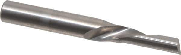 Onsrud - 3/16" Cutting Diam x 5/8" Length of Cut, 1 Flute, Downcut Spiral Router Bit - Uncoated, Right Hand Cut, Solid Carbide, 2" OAL x 1/4" Shank Diam, Single Edge, 22° Helix Angle - Top Tool & Supply