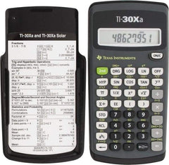 Texas Instruments - LCD 1 Function Handheld Calculator - 10 x 1 Display Size, Dark Gray & Black, (2) A76 Batteries Powered, 6" Long x 3-1/8" Wide - Top Tool & Supply