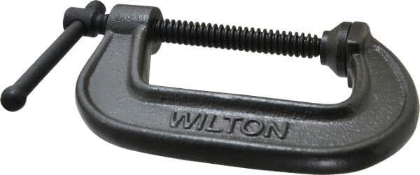 Wilton - Light-Duty 3" Max Opening, 1-7/8" Throat Depth, Ductile Iron Standard C-Clamp - 1,800 Lb Capacity, 0" Min Opening, Standard Throat Depth - Top Tool & Supply