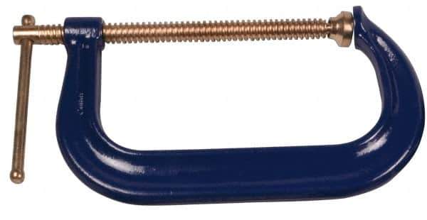 Armstrong - Regular-Duty 8" Max Opening, 2-1/4" Throat Depth, Forged Steel Standard C-Clamp - 12,500 Lb Capacity, 4" Min Opening, Standard Throat Depth - Top Tool & Supply