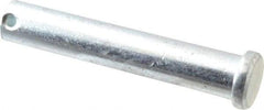 Made in USA - 5/8" Pin Diam, 3-1/2" OAL, Standard Clevis Pin - 5/32" Hole, 3-11/32" Usable Length, Zinc-Plated Steel - Top Tool & Supply