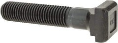 Gibraltar - M16 x 2, 55mm Thread Length, 16mm Slot Width, Black Oxide, Steel T Slot Bolt - 80mm Length Under Head, Grade 8.8, 25mm Head Width x 9mm Head Height - Top Tool & Supply