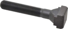 Gibraltar - M20 x 2.5, 85mm Thread Length, 22mm Slot Width, Black Oxide, Steel T Slot Bolt - 125mm Length Under Head, Grade 8.8, 35mm Head Width x 14mm Head Height - Top Tool & Supply