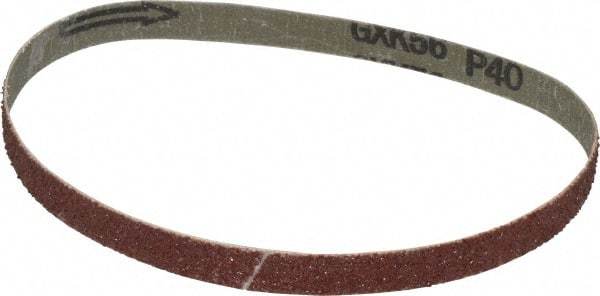 Tru-Maxx - 1/2" Wide x 18" OAL, 40 Grit, Aluminum Oxide Abrasive Belt - Aluminum Oxide, Coarse, Coated - Top Tool & Supply