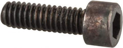 Made in USA - #1-72 UNF Hex Socket Drive, Socket Cap Screw - Alloy Steel, Black Oxide Finish, Fully Threaded, 1/4" Length Under Head - Top Tool & Supply