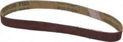 Tru-Maxx - 3/4" Wide x 18" OAL, 80 Grit, Aluminum Oxide Abrasive Belt - Aluminum Oxide, Medium, Coated - Top Tool & Supply