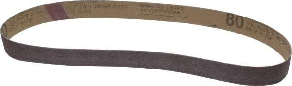 Tru-Maxx - 1" Wide x 30" OAL, 80 Grit, Aluminum Oxide Abrasive Belt - Aluminum Oxide, Medium, Coated - Top Tool & Supply