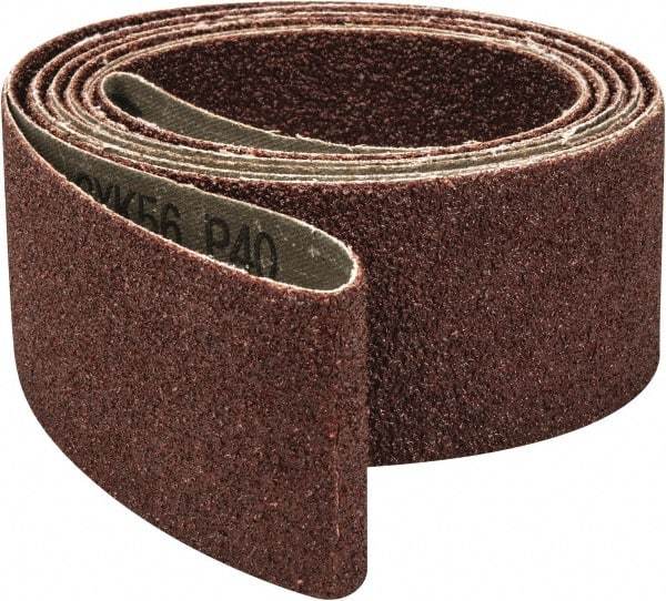 Tru-Maxx - 2" Wide x 132" OAL, 40 Grit, Aluminum Oxide Abrasive Belt - Aluminum Oxide, Coarse, Coated - Top Tool & Supply