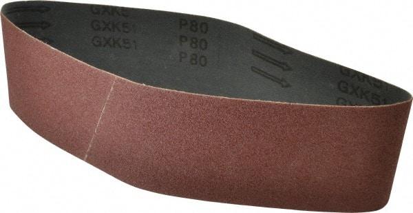 Tru-Maxx - 3" Wide x 24" OAL, 80 Grit, Aluminum Oxide Abrasive Belt - Aluminum Oxide, Medium, Coated - Top Tool & Supply