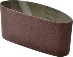 Tru-Maxx - 3-1/2" Wide x 15-1/2" OAL, 80 Grit, Aluminum Oxide Abrasive Belt - Aluminum Oxide, Medium, Coated - Top Tool & Supply