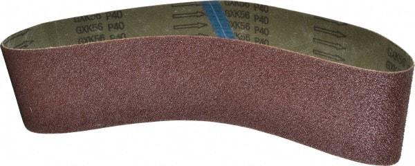 Tru-Maxx - 4" Wide x 36" OAL, 40 Grit, Aluminum Oxide Abrasive Belt - Aluminum Oxide, Coarse, Coated - Top Tool & Supply