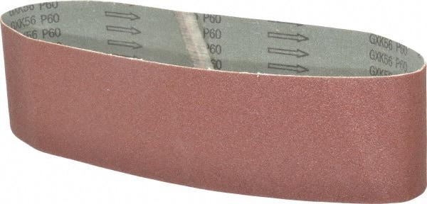 Tru-Maxx - 4" Wide x 36" OAL, 60 Grit, Aluminum Oxide Abrasive Belt - Aluminum Oxide, Medium, Coated - Top Tool & Supply