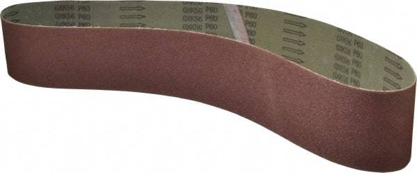 Tru-Maxx - 4" Wide x 54" OAL, 60 Grit, Aluminum Oxide Abrasive Belt - Aluminum Oxide, Medium, Coated - Top Tool & Supply