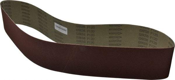 Tru-Maxx - 4" Wide x 54" OAL, 120 Grit, Aluminum Oxide Abrasive Belt - Aluminum Oxide, Fine, Coated - Top Tool & Supply