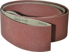 Tru-Maxx - 4" Wide x 132" OAL, 100 Grit, Aluminum Oxide Abrasive Belt - Aluminum Oxide, Fine, Coated - Top Tool & Supply