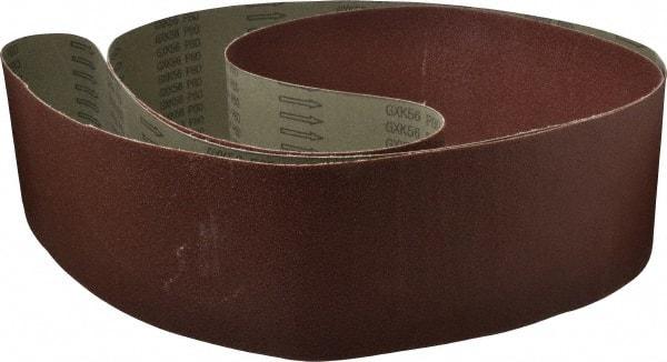 Tru-Maxx - 6" Wide x 132" OAL, 80 Grit, Aluminum Oxide Abrasive Belt - Aluminum Oxide, Medium, Coated - Top Tool & Supply