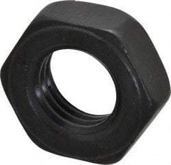 Gibraltar - 1-8 UNC Alloy Steel Right Hand Heavy Hex Jam Nut - 1-5/8" Across Flats, 35/64" High, Black Oxide Finish - Top Tool & Supply