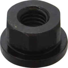 Gibraltar - 3/8-16 Steel Black Oxide Spherical Flange Nut - Grade 12L14, 1/2" High, 7/8" Diam x 1/8" High Flange, 1-1/4" Radius - Top Tool & Supply