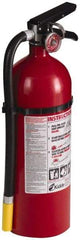 Kidde - 5 Lb, 3-A:40-B:C Rated, Dry Chemical Fire Extinguisher - 4-1/2" Diam x 16.07" High, 195 psi, 18' Discharge in 15 sec, Rechargeable, Seamless Aluminum Cylinder - Top Tool & Supply