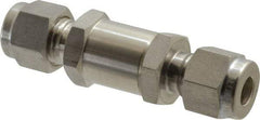 Ham-Let - 1/4" Stainless Steel Check Valve - Inline, Comp x Comp, 3,000 WOG - Top Tool & Supply