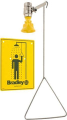 Bradley - Plumbed Drench Showers Mount: Vertical Shower Head Material: Plastic - Top Tool & Supply