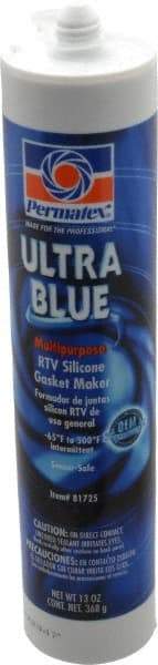 Permatex - 13 oz Gasket Maker - -65 to 500°F, Blue, Comes in Cartridge - Top Tool & Supply